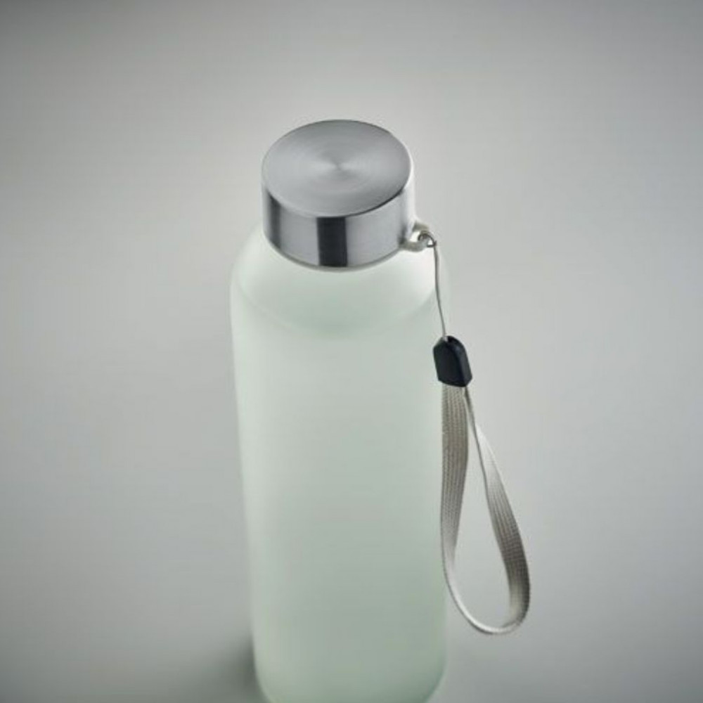 Preview: Sublimation Glasflasche mit Verschluss aus Edelstahl und Schlaufe 500ml